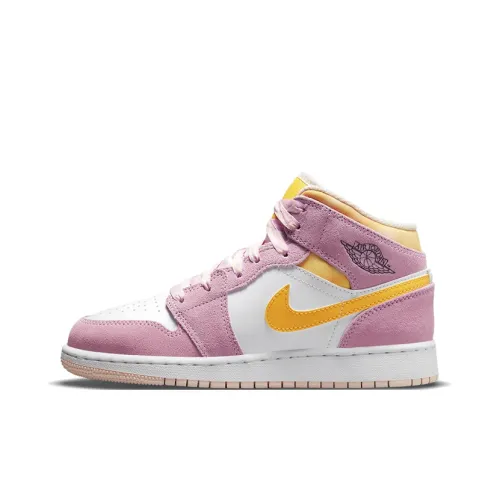 JORDAN Air Jordan 1 Детская баскетбольная обувь MID Топ Унисекс