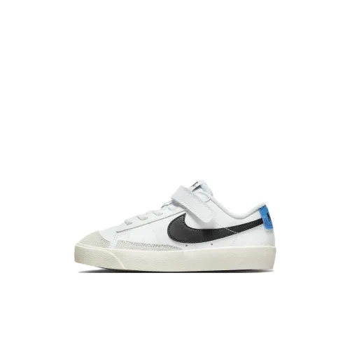 Nike Blazer Slip Resistant Abrasion Resistant Легкий Низкий Топ Детские Скейтбординги Белый черный синий