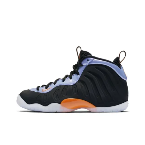 Nike Foamposite One Устойчивый к истиранию MID Топ Детские Баскетбольные кроссовки Синий Черный