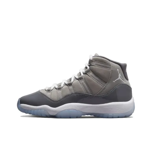 Jordan Air Jordan 11 Retro 'Cool GREY' Slip-on Resistant MID Top Children's Basketball Shoes Серый Белый