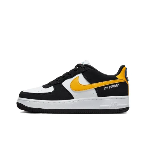 Nike Air FORCE 1 LV8 'Athletic Club' Устойчивый к истиранию Дышащий Низкий Топ Детские Скейтбординги Черный Белый Желтый
