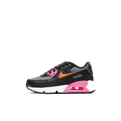 Nike Air Max 90 Kids Lifestyle Shoes Серый черный розовый для детей от 3 до 7 лет