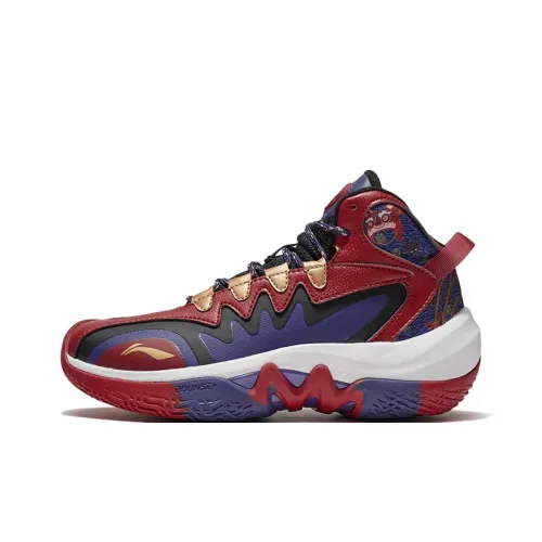 LINING YOUNG Avant Garde FORCE Team 2,0 Low Топ Баскетбольные кроссовки для игры Вермильон Подростки