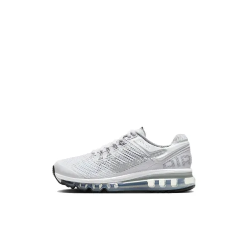 Nike Air Max 2013 Амортизация Износостойкий Низкий Топ Детская Беговая Обувь Белая Детская