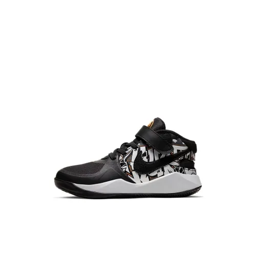 Nike Team Hustle D 9 FlyEase MID Топ Баскетбольные кроссовки Черный Дети Возраст 3-7 лет