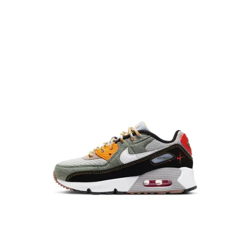 Nike Air Max 90 Kids Lifestyle Shoes Черный Серый Желтый Дети Возраст 3-7 лет