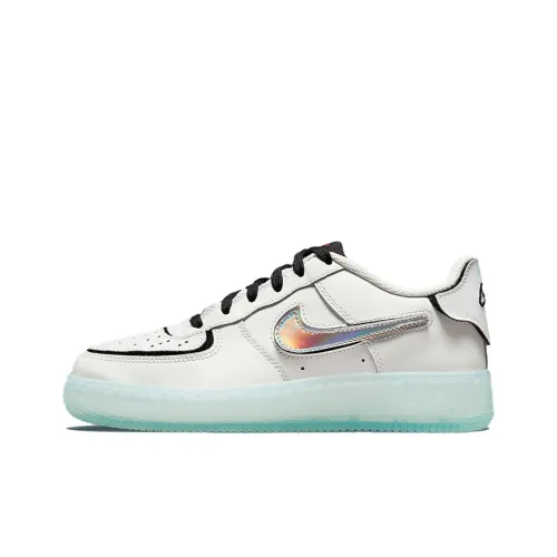 Nike Air Force 1 1 Устойчивый к истиранию Низкий Топ Детские Скейтбординги Гора PEAK Белый