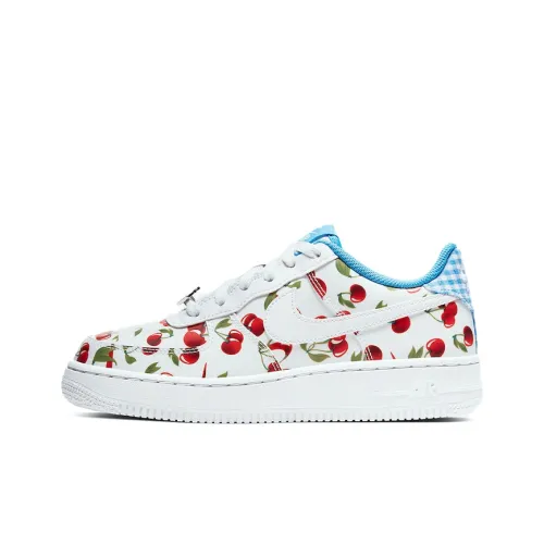 Nike Air Force 1 Вишня Abrasion Resistant Низкий Топ Детские Скейтбординги Белый Красный