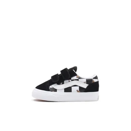 Vans Old Skool Collection Низкие кеды для малышей Черный Белый Infant и Toddler