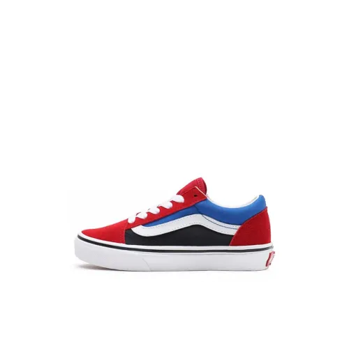 Vans Old Skool Collection Низкий Топ Детские Скейтбординги Красный Черный Синий Дети Возрастом 3-7 Лет