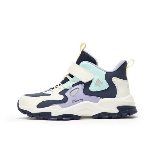 XTEP Повседневная детская обувь Низкий топ Темно-фиолетовый/Парусный белый Для школьников