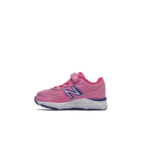 New Balance NB 680 Series Bungee Lacev6 Низкий Топ Обувь для малышей Розовый Infant и Toddler