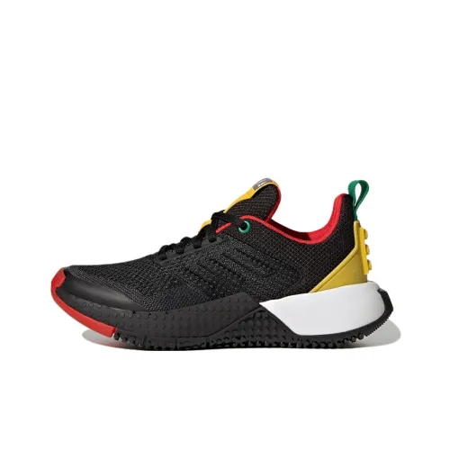 LEGO x Adidas Sport Pro J Устойчивый к истиранию Низкий Топ Детские Беговые Кроссовки Черный Желтый Подростки