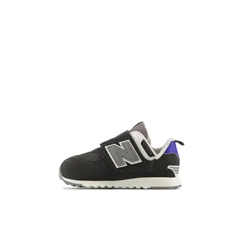 New Balance NB 574 Low Топ Обувь для малышей Серый черный Infant And Toddler
