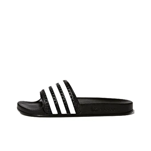 adidas originals Adilette Slip-Resistant Quick-Dry Детские домашние тапочки Черный Белый Подростки