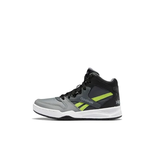 Reebok Дышащий MID Баскетбольные кроссовки Топ Черный Серый Желтый Детский