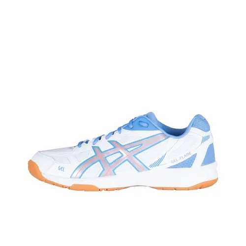 Asics Гель FLARE 5 Устойчивые к истиранию Детские Кроссовки для Тренировок Белый Синий и Оранжевый Подростки