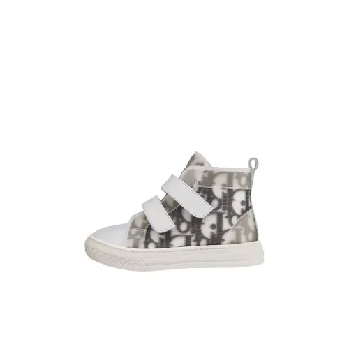 DIOR B23 Высокие кеды для малышей Белый Серый Infant Wa Toddler
