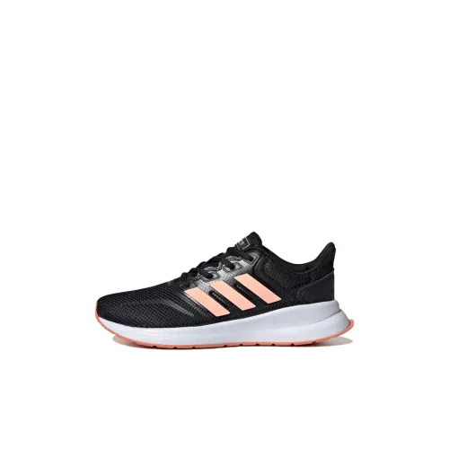 Adidas Neo J Slip Resistant Shock Absorbers Низкий Топ Детские Беговые Кроссовки Черный Розовый Белый Дети Возраст 3-7 Лет