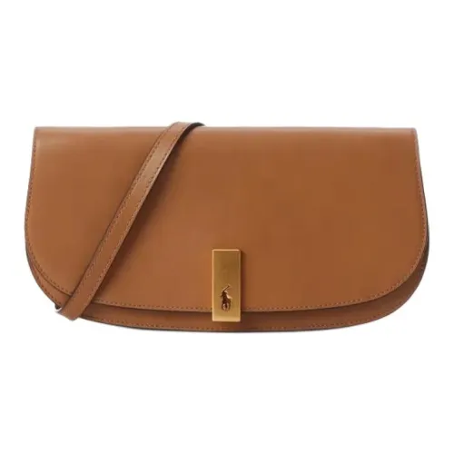 Polo Ralph Lauren Сумка через плечо из коровьей кожи женская коричневая