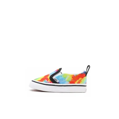 Vans Slip On Аbrasion Resistant Дышащий Низкий Топ Обувь для малышей Черный Многоцветный Infant Wa Toddler