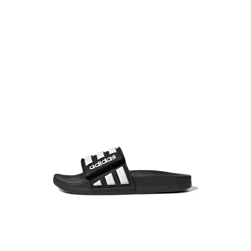 Детские тапочки adidas Adilette Comfort черного и белого цвета