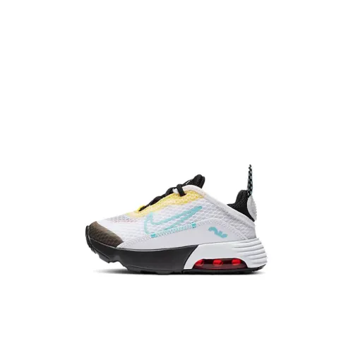 Nike Air Max 2090 Амортизация Отскок Дышащий MID Топ Обувь для малышей Белый Желтый Infant And Toddler