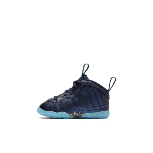 Nike Little Posite One 'Обсидиан' MID Топ Винтажные баскетбольные кроссовки Синий Infant And Toddler