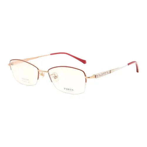 PORTS Титан Прямоугольные Оправы для очков Женские Красные