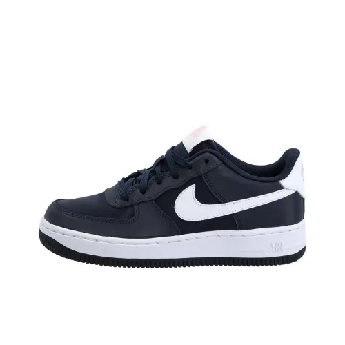 Nike Air FORCE 1 MTAA QS Vday Slip Resistant Низкий Топ Детские Скейтбординги Обсидиан Подростки