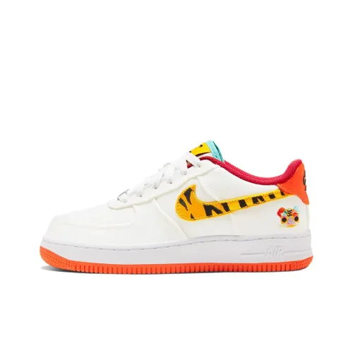 Nike Air FORCE 1 LV8 'Год тигра' CNY Амортизация Низкий Топ Детские Скейтбординг Белый