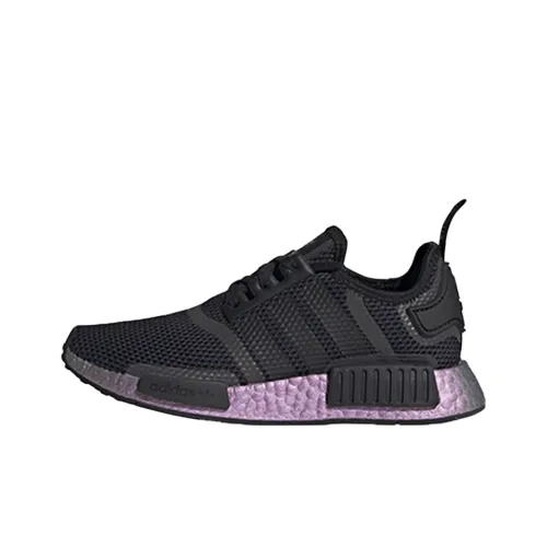 Adidas Originals NMD_R1 J Low Топ Спортивная Повседневная Обувь Черный Фиолетовый Подростки