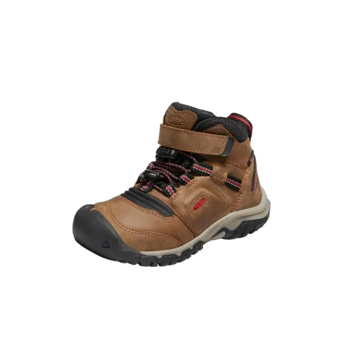 KEEN Ridge Fle Slip Resistant Anti KICK Амортизация Низкий Топ Детская Туристическая Обувь Коричневый Детский