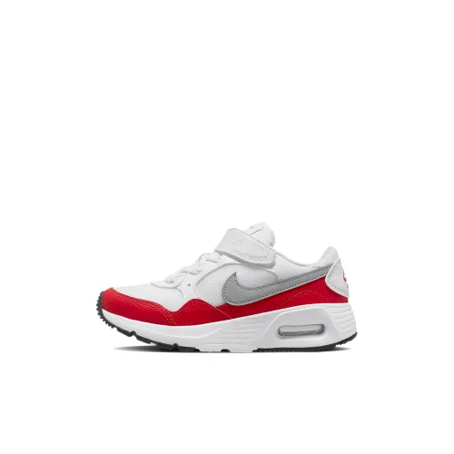 Nike Air Max SC Беговые кроссовки Белый серый красный для детей 3-7 лет