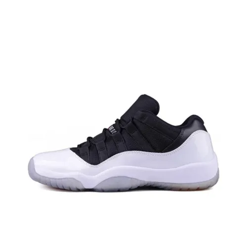 Jordan Air Jordan 11 Low Ретро Tuxedo Low Топ Детские Баскетбольные Кроссовки Белый Черный Подростки