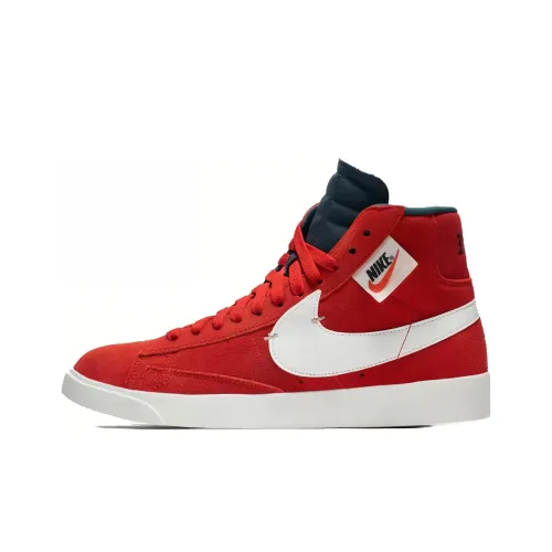 nike Blazer Rebel Slip Resistant Abrasion Resistant MID Топ Детские Скейтбординги Красный Подростки