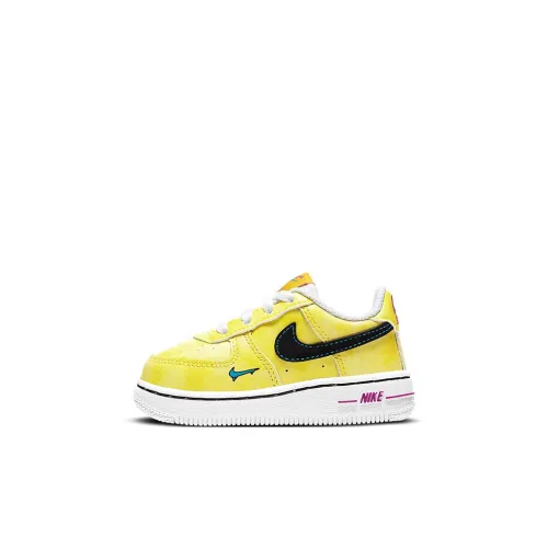 Nike Air FORCE 1 Slip Resistant Shock Absorbers с антискользящими свойствами устойчивыми к истиранию низкий топ обувь для малышей детский