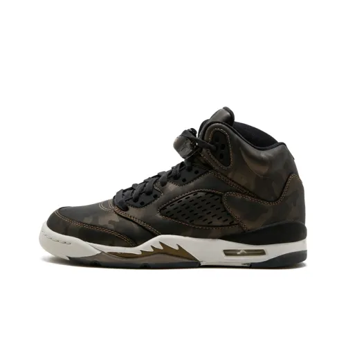 Jordan Air Jordan 5 Retro Heiress CAMO MID Топ Детские Баскетбольные Кроссовки Темный Золото