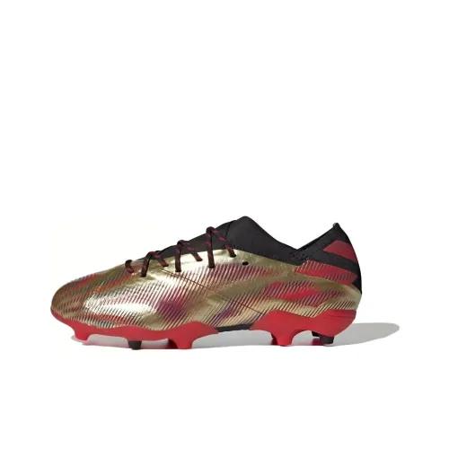 Adidas Nemeziz 1 FG J Натяжение Лента Амортизация Износостойкий Низкий Топ Детские Футбольные Бутсы Золотой Красный Подростки