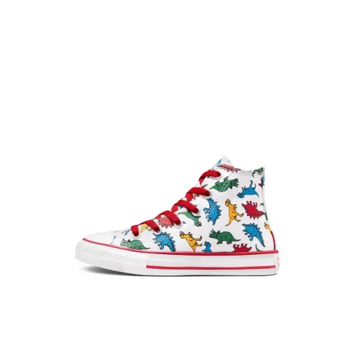 Converse Chuck Taylor All Star Износостойкие высокие кеды для детей Кеды Белый Красный Дети Возраст 3-7 лет