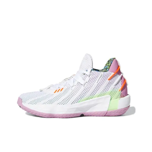 Adidas D Lillard 7 Детская баскетбольная обувь Низкий топ Школьный возраст