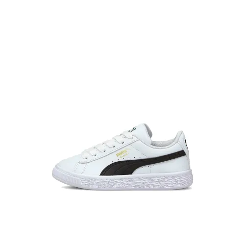 PUMA Basket Series Classic XXI Low Топ Детские Скейтбординги Белый Черный для детей 3-7 лет