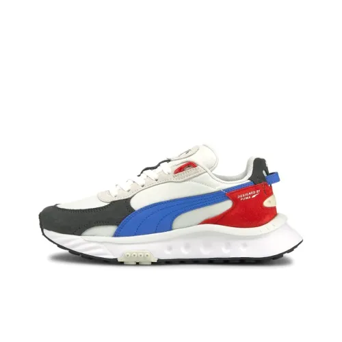 PUMA Wild Rider Series Детская тренировочная обувь Белый Синий Красный Подростки