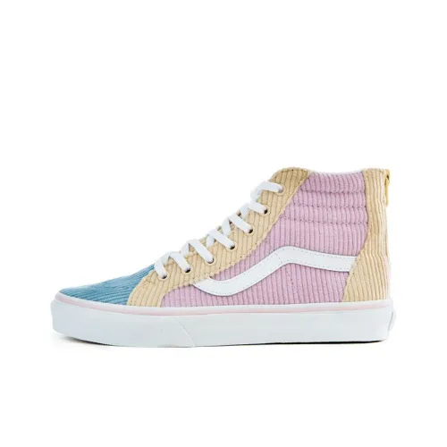 Vans SK8 Zip High Топ Детские Скейтбординги Розовый Желтый Подростки