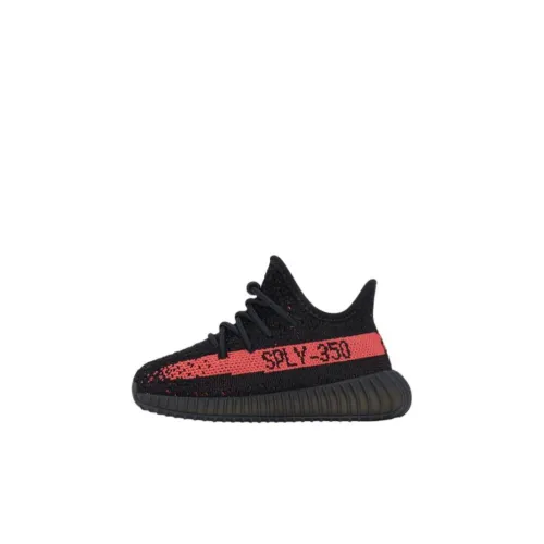 Adidas Originals Yeezy Boost 350 V2 Черный Розовый 'Основной Черный Красный' Низкий Топ Спортивная Повседневная Обувь для Малышей и Детей