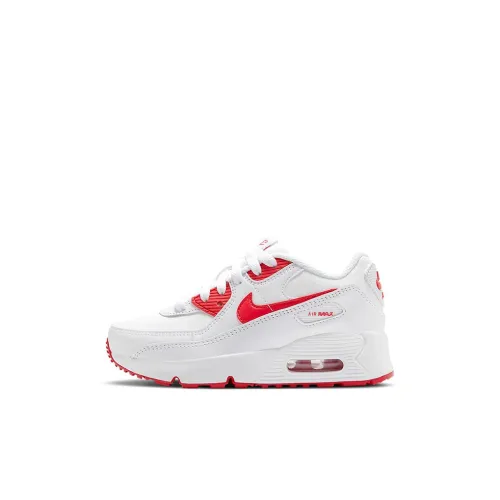 Nike Air Max 90 Kids Lifestyle Shoes Белый Красный Детские 3-7 лет