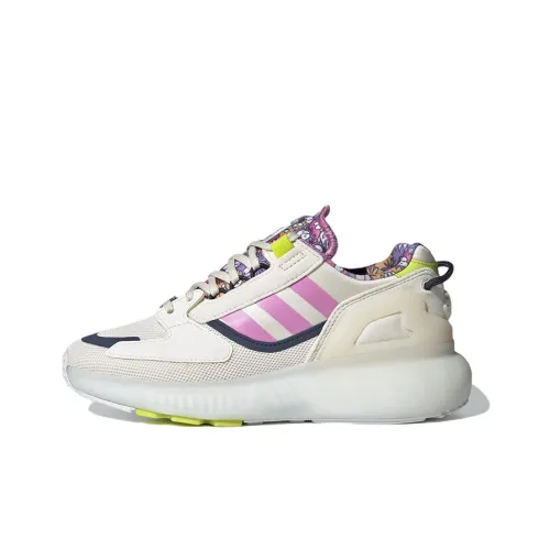 Adidas Originals ZX 5000 Boost J Амортизация Износостойкий Низкий Топ Детские Беговые Кроссовки Белый Синий Розовый Подростки