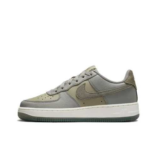 Nike Air Force 1 Slip Resistant Shock Absorbers Низкий Топ Детские Скейтбординги Серый