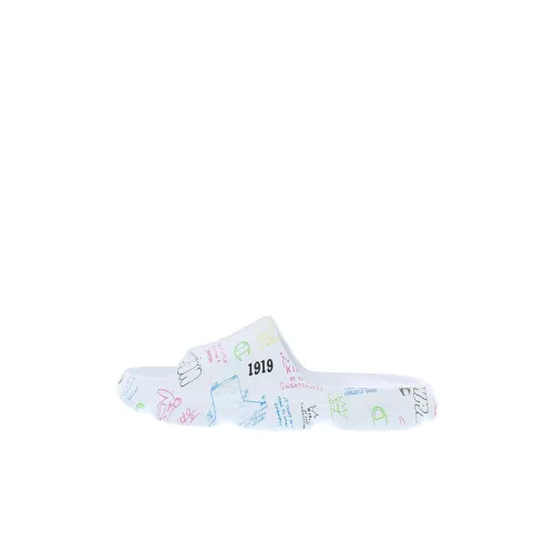 Чемпион Meloso Squish Doodle Ps Slide Амортизация Износостойкие Детские Домашние Тапочки Белый Дошкольный