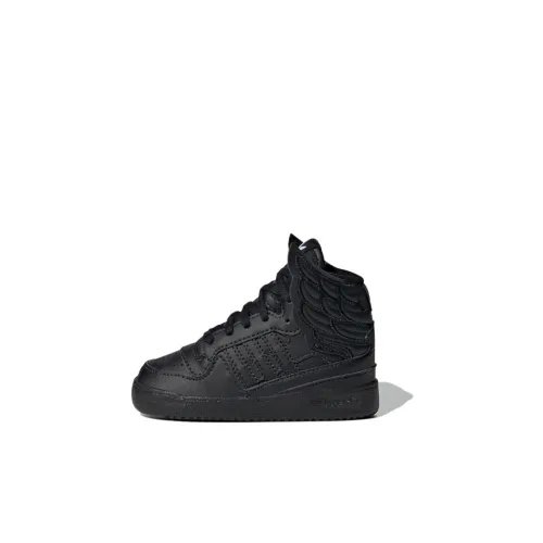 Adidas Originals FORUM High Wings 4,0 Wings High Top Скейтборд Кроссовки Черный Infant и Toddler